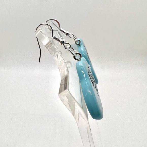 Kiss Me Earrings - Cloud Earrings - Valentines Day Earrings - Statement Earrings - Picture 4 of 10